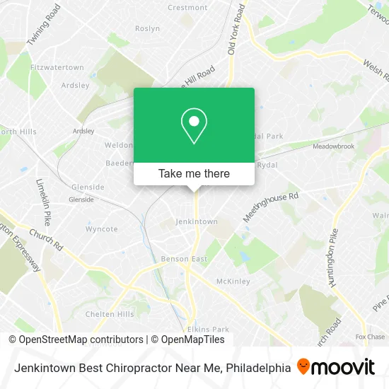 Jenkintown Best Chiropractor Near Me map