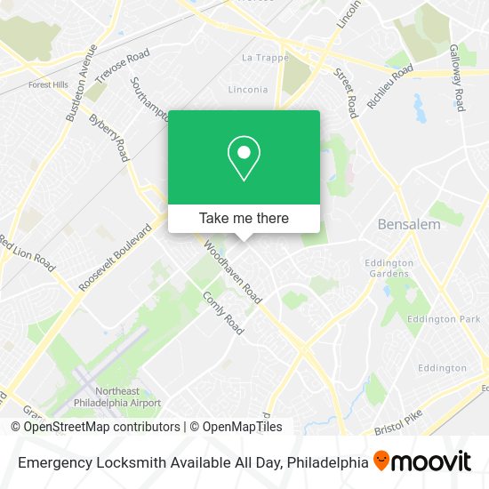 Emergency Locksmith Available All Day map