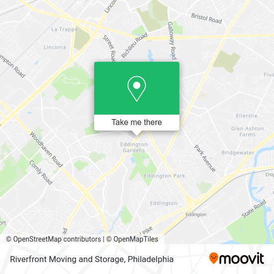 Riverfront Moving and Storage map