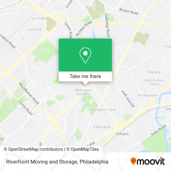 Riverfront Moving and Storage map