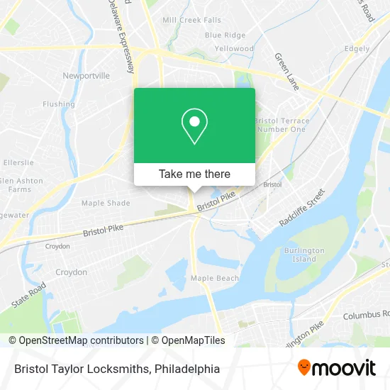 Bristol Taylor Locksmiths map