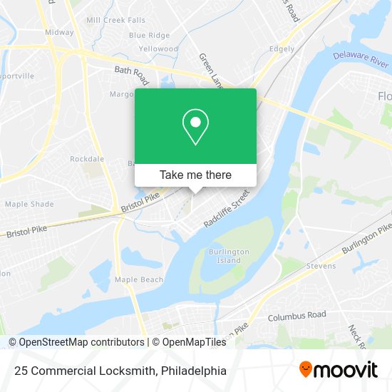 25 Commercial Locksmith map