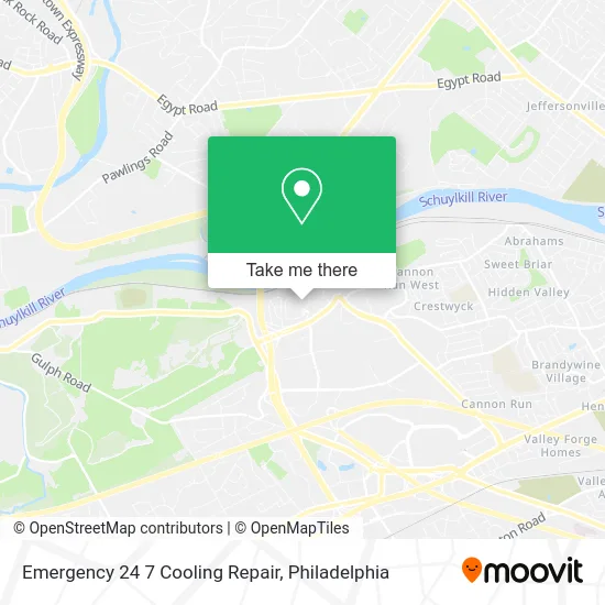 Mapa de Emergency 24 7 Cooling Repair