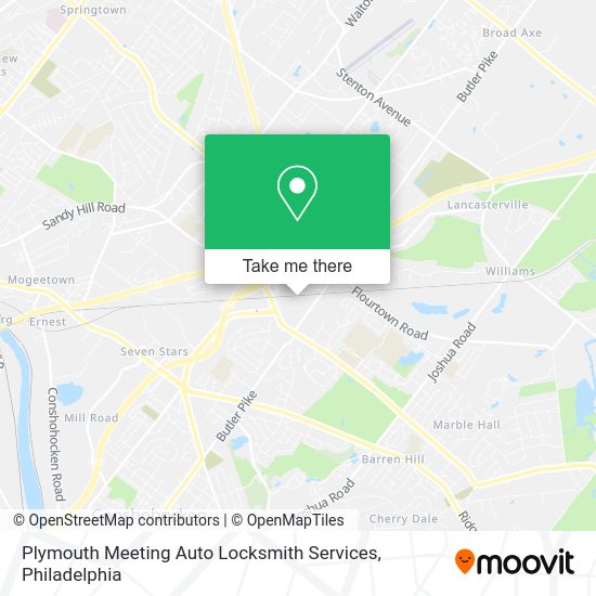 Plymouth Meeting Auto Locksmith Services map