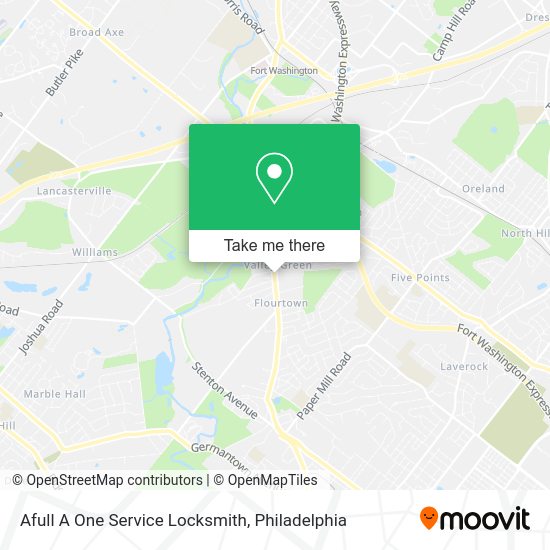 Afull A One Service Locksmith map