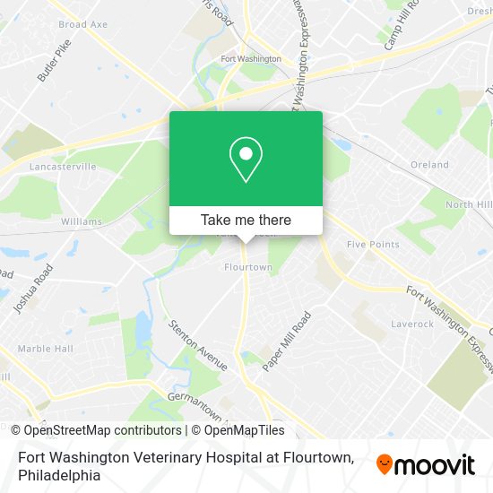 Mapa de Fort Washington Veterinary Hospital at Flourtown