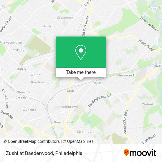 Zushi at Baederwood map