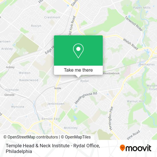 Mapa de Temple Head & Neck Institute - Rydal Office