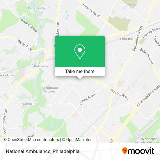National Ambulance map