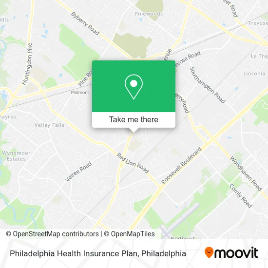 Philadelphia Health Insurance Plan map