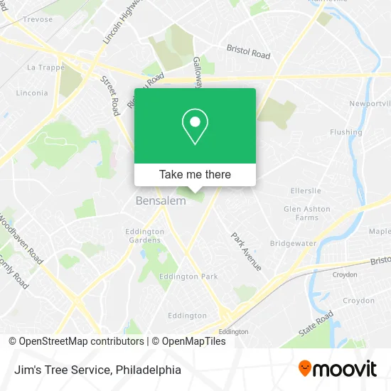 Jim's Tree Service map