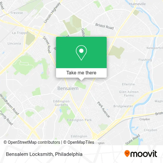 Bensalem Locksmith map