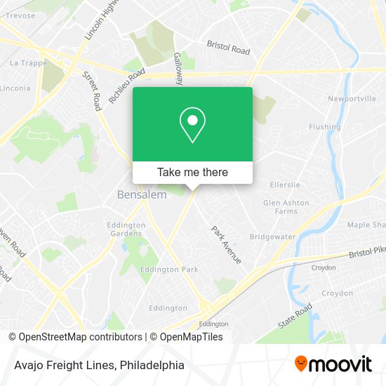 Avajo Freight Lines map