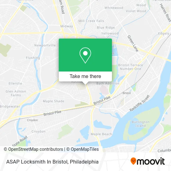 ASAP Locksmith In Bristol map