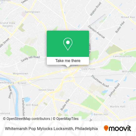 Whitemarsh Pop Mylocks Locksmith map