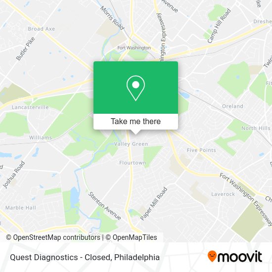 Quest Diagnostics - Closed map