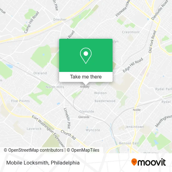 Mobile Locksmith map
