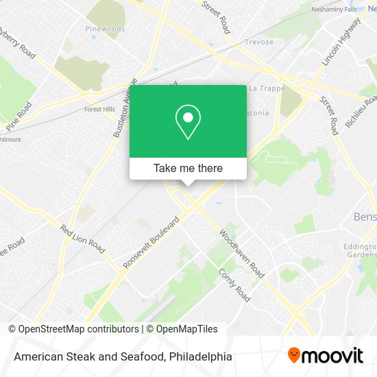Mapa de American Steak and Seafood