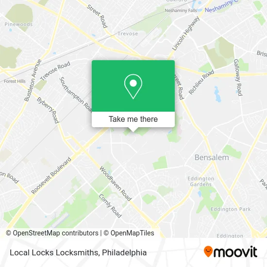 Local Locks Locksmiths map