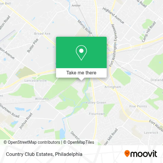 Country Club Estates map