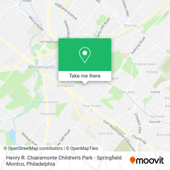Henry R. Chiaramonte Children's Park - Springfield Montco map