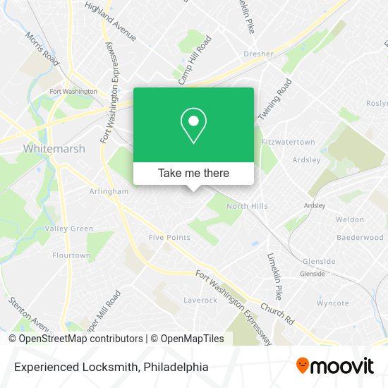 Experienced Locksmith map