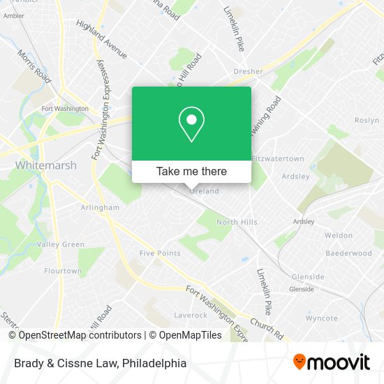 Mapa de Brady & Cissne Law