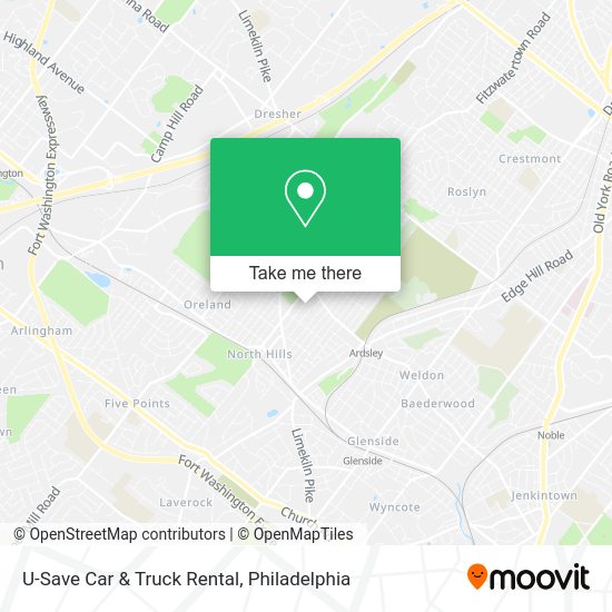 U-Save Car & Truck Rental map