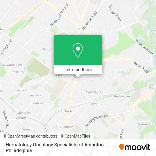 Hematology Oncology Specialists of Abington map