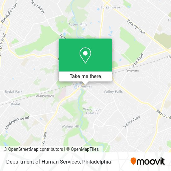 Department of Human Services map
