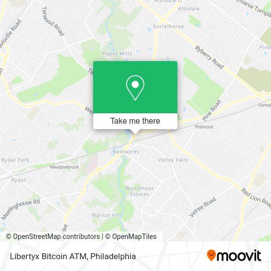 Mapa de Libertyx Bitcoin ATM