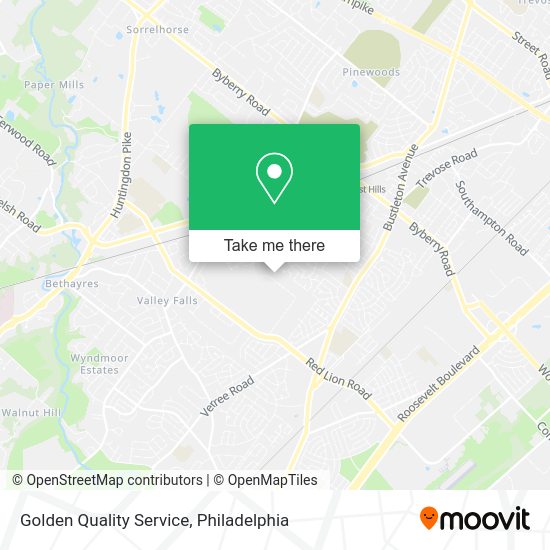 Mapa de Golden Quality Service