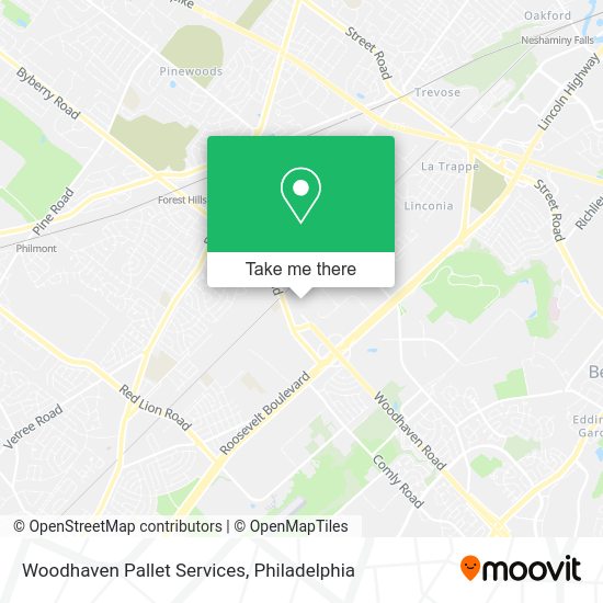 Mapa de Woodhaven Pallet Services