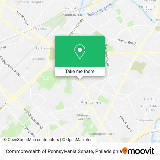 Commonwealth of Pennsylvania Senate map