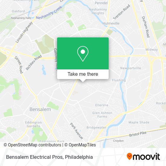 Bensalem Electrical Pros map