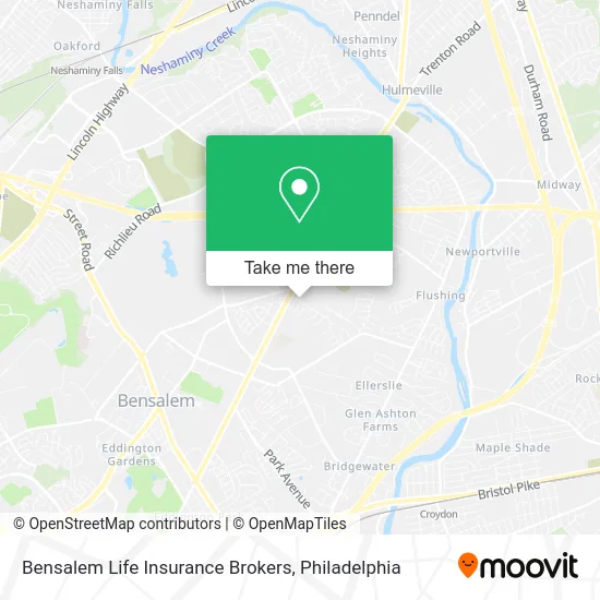 Bensalem Life Insurance Brokers map