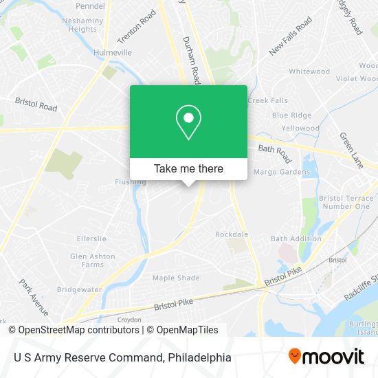 Mapa de U S Army Reserve Command