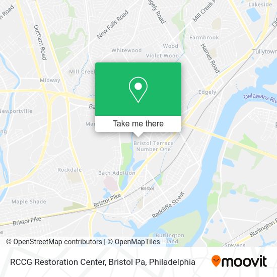 Mapa de RCCG Restoration Center, Bristol Pa