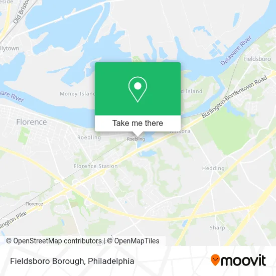 Fieldsboro Borough map