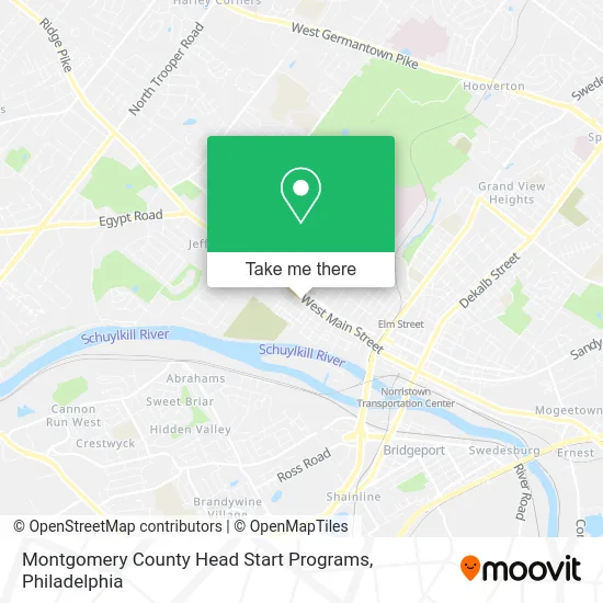 Montgomery County Head Start Programs map