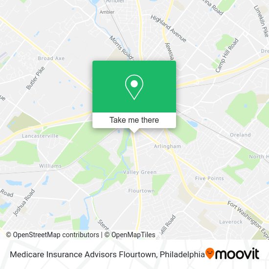 Medicare Insurance Advisors Flourtown map