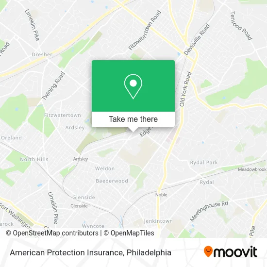 American Protection Insurance map
