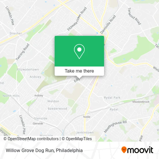 Willow Grove Dog Run map