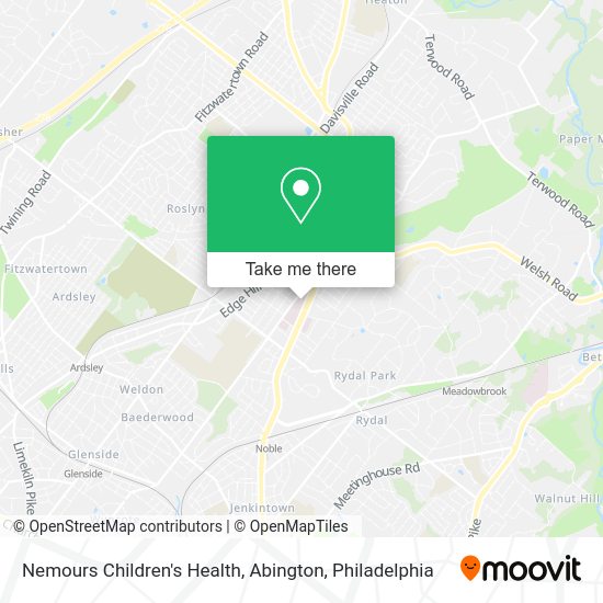 Mapa de Nemours Children's Health, Abington