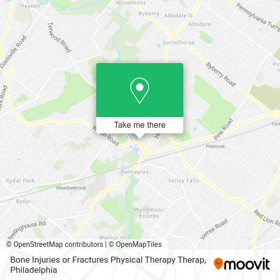 Bone Injuries or Fractures Physical Therapy Therap map