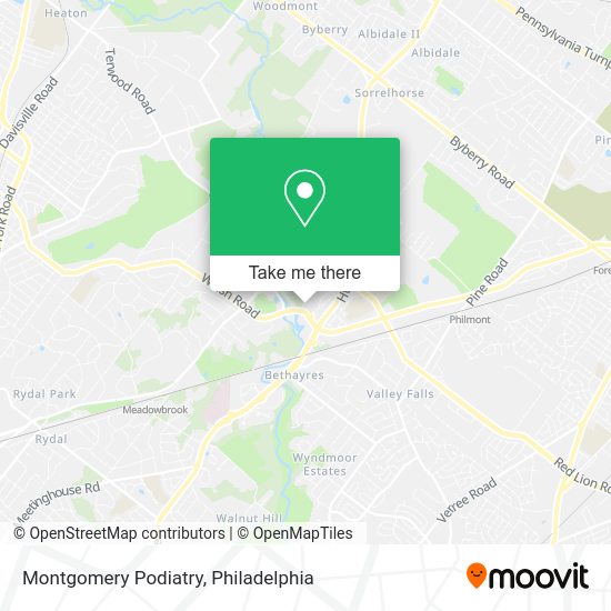 Montgomery Podiatry map
