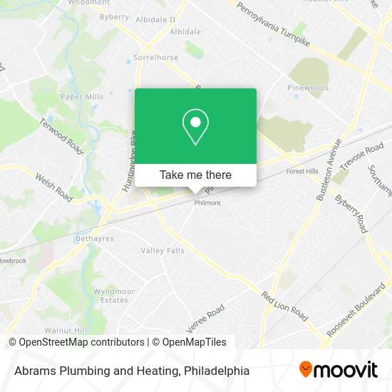 Abrams Plumbing and Heating map