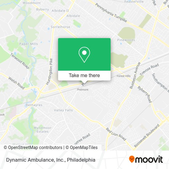 Dynamic Ambulance, Inc. map