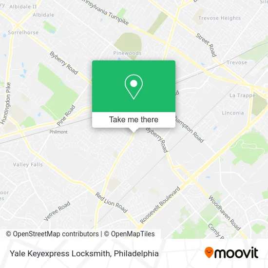 Yale Keyexpress Locksmith map
