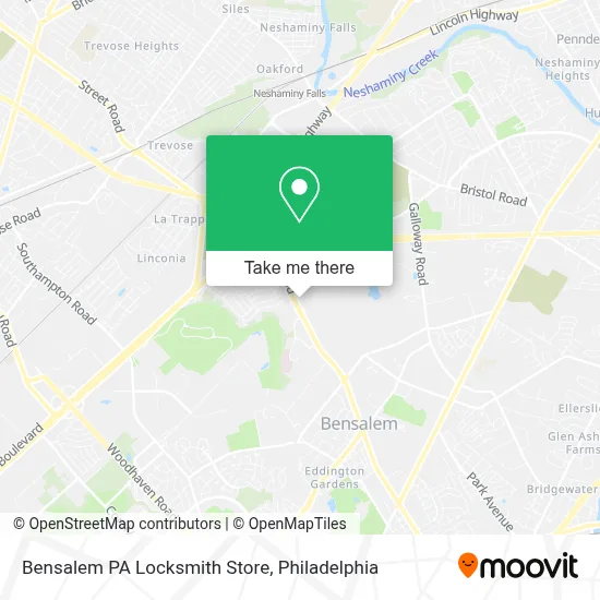 Bensalem PA Locksmith Store map